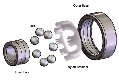 Open Nylon Cage Bearing 